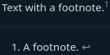 Footnote Example rendering